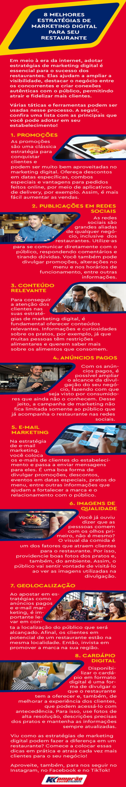 8 melhores estratégias de marketing digital para seu restaurante