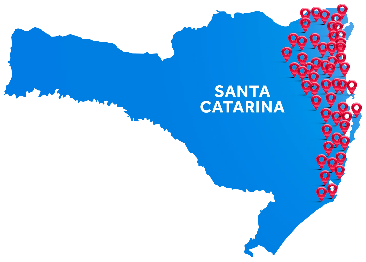 Mapa das lojas Komprão