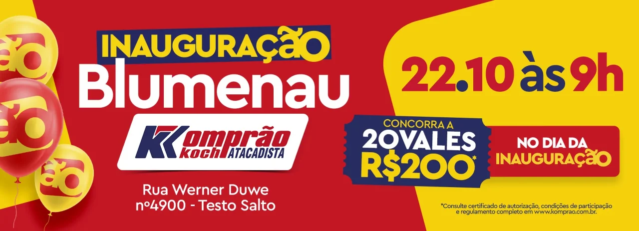 Banner Inauguração Komprão